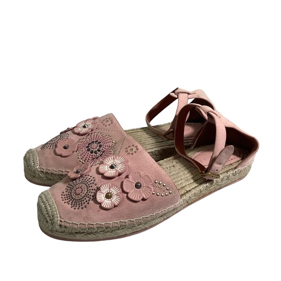 Coach 3D Floral Ankle Strap Astor Sandal in Peony G2054 - Picture 5 of 12